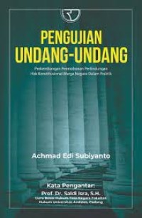 Pengujian Undang-Undang : perkembangan permohonan perlindungan hak konstitusional warga negara dalam praktik